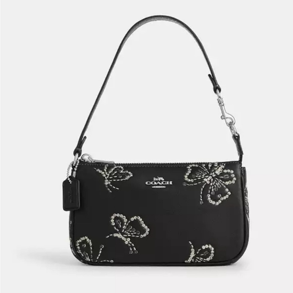 New Coach Black Nolita 19 with Butterfly Print-CCF58
